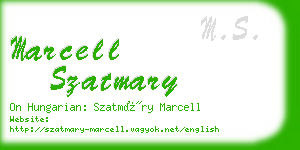marcell szatmary business card